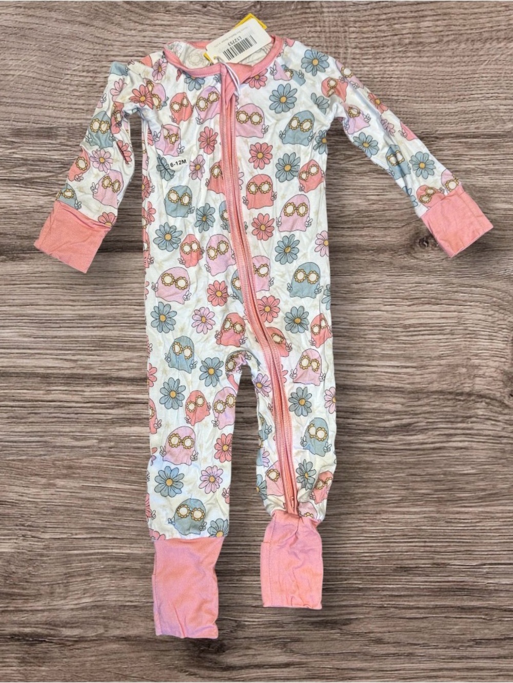 NWT Little One Shop Groovy Ghosts & flowers 6-12 months